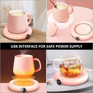 Temperature <b>Control</b> Smart Coffee Mug Heated <b>Thermostatic</b> Heating Cup Self Heating Warmer Cup Business Mug Gift Set - Product Image 5