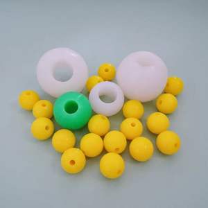 Bolas de goma de silicona huecas de alta elasticidad de grado Industrial con orificio pasante personalizado con servicio de corte reutilizable y no tóxico - Product Image 1