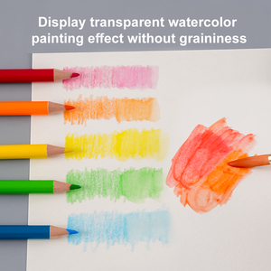 Coffret de 12 crayons aquarelles et pinceaux Macaron avec manche en peuplier, crayons de couleur professionnels pour le <span class=keywords><strong>dessin</strong></span> sur papier - Product Image 6