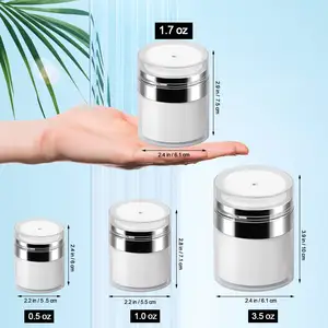 30Ml 50Ml 80Ml 100Ml Bơm Lại Kem Jar Chai Chân Không Du Lịch Kích Thước Rỗng Container Kem Và Kem Dưỡng Da Không Có Không Khí Bơm Jar