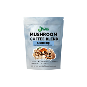 Mélange de café aux champignons personnalisé avec du Reishi pour stimuler la clarté mentale, poudre de supplément cérébral végétalien - Product Image 1