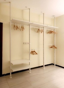 Combinaison portable mobile en forme de tige <span class=keywords><strong>vestiaire</strong></span> de chambre à coucher DlY métal ouvert type étagère de rangement armoire-penderie - Product Image 4