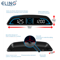 ELING 85mm (3 3/8 '') Compteur de vitesse GPS Odomètre Jauge de vitesse 0-999 km/h MPH 12V 24V avec rétro-éclairage pour voiture