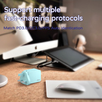 Chargeurs de téléphone portable 45W avec prise EU US AU, 5V 3A 12V 1.5A, chargeur USB Type-C Gan, charge rapide 45W, protection OTP/OPV