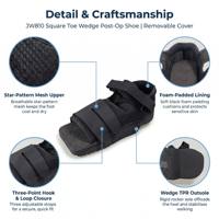 Botte orthopédique médicale de haute qualité pour le soulagement du talon, avec couvercle amovible, Velcro, talon compensé en TPR et EVA, pour la récupération post-chirurgie de l'épine calcanéenne