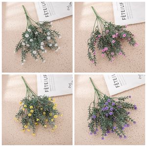 CallaFloral Fleurs artificielles Gypsophile, branche unique, blanc et violet, en plastique, pour décorations de mariage et bouquets à main - Product Image 3
