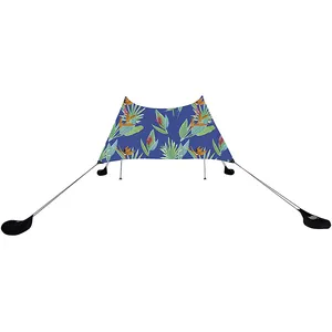 便携式轻便户外家庭遮阳沙滩帐篷遮阳棚UPF50 + 防风弹出式遮阳沙滩帐篷