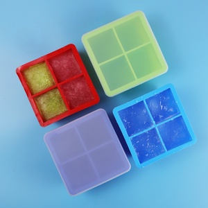 Food Grade Silicone Mold for <b>Ice</b> Cube 4 Cavities Square Shape <b>Ice</b> Making Mold Silicone <b>Ice</b> Cube Tray - Product Image 6