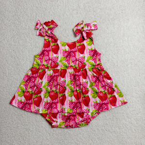 Túnica con Tirantes y Estampado de Fresas y Limones para Bebés Niñas - Product Image 3