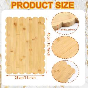 <span class=keywords><strong>Planche</strong></span> à découper rustique en bambou à bords festonnés, gravure personnalisée, plateau <span class=keywords><strong>de</strong></span> service en bois pour charcuterie et fromages, idéal comme cadeau <span class=keywords><strong>de</strong></span> pendaison <span class=keywords><strong>de</strong></span> crémaillère - Product Image 2