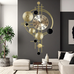 <span class=keywords><strong>Orologio</strong></span> <span class=keywords><strong>da</strong></span> <span class=keywords><strong>Parete</strong></span> in Metallo <span class=keywords><strong>Contemporaneo</strong></span> 78X45CM a Batteria Decorativo per Casa Camera <span class=keywords><strong>da</strong></span> Letto <span class=keywords><strong>Orologio</strong></span> al Quarzo Silenzioso DDP - Product Image 5