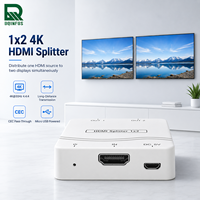 Répartiteur 1 entrée 2 sorties 1x2 4K 30Hz avec transmission CEC et alimentation Micro USB pour transmission longue portée en salles de réunion et salles de démonstration