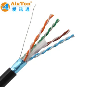 Shenzhen manufacture Cable 1000FT Bulk CCA CAT6 Cat5e FTP Cable 4 Twisted Pair Cat 6 Network Cable