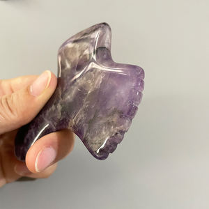Gua Sha en Améthyste Naturelle en Gros et Masseur Facial Guasha pour les Rides, Accessoire de Mode et Pierre Précieuse - Product Image 2