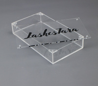 Boîte à cils personnalisée avec logo, emballage de luxe, cadeau, marque privée, vide, nouvelle boîte à cils en acrylique transparente créative et élégante 2021