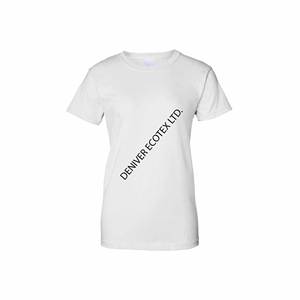 100% High Quality <b>White</b> Color Clothing Customized Summer O Neck Wholesale Short Sleeves <b>T</b>-<b>shirt</b> for <b>Womens</b> From Bangladesh - Product Image 1