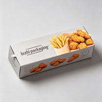 Boîte en papier kraft biodégradable à deux compartiments pour sushis et plats à emporter, résistante à la graisse et jetable