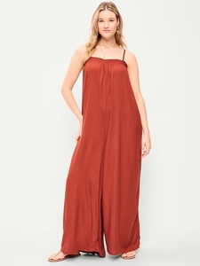 Tuta da donna casual a taglia unica, vestibilità ampia, scollo quadrato, per vacanze al mare, con gambe <span class=keywords><strong>larghe</strong></span>, tasche, in maglia, stile estivo - Product Image 4