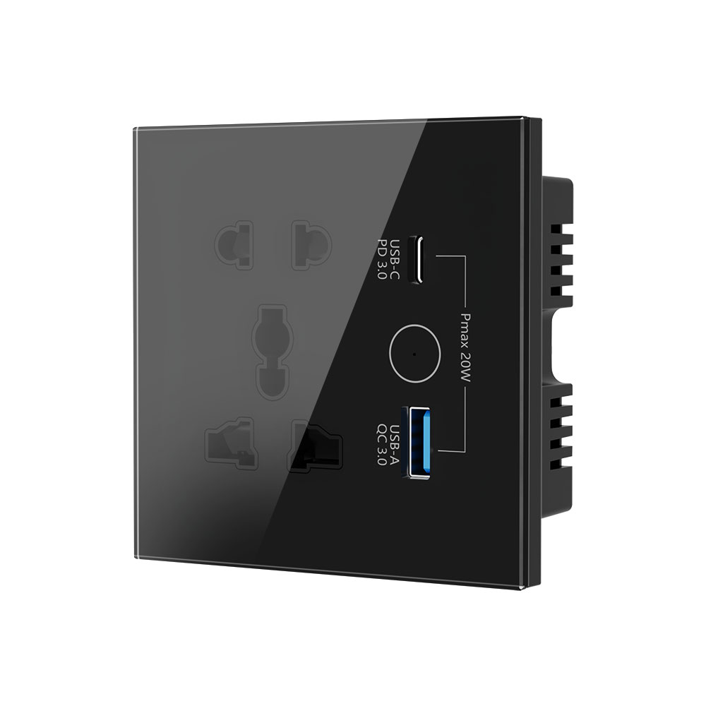 Verre noir angle droit
