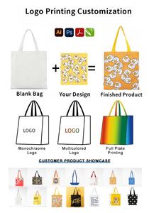 กระเป๋าผ้าแคนวาสขนาดกลาง พิมพ์ลายสตรอว์เบอร์รี สไตล์เกาหลี รักษ์โลก ความจุเยอะ  ออกแบบได้ตามต้องการ ขายส่ง - Product Image 5