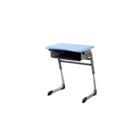 Meubles de classe modernes, bureau individuel réglable en hauteur en plastique ABS, chaises en PP, structure en acier pour salle de classe primaire