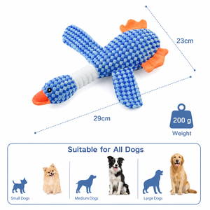Giocattolo per Cani in Peluche a Forma di Animale Carino con Suono Squittente, Giocattoli Morbidi Imbottiti per Cuccioli da Masticare - Product Image 6