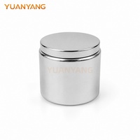 Conteneur métallique personnalisé avec logo, emballage en aluminium brillant pour les vitamines en poudre et les échantillons de thé