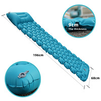 Vente en gros matelas à Air pompe intégrée lit à Air gonflable Compact ultraléger imperméable tapis de Camping avec oreiller