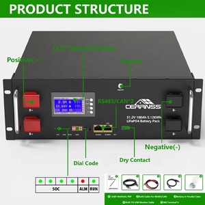 Garansi 10 tahun 6500 Cyles 16S 51.2V Inverter surya baterai Lithium ion 5kWh baterai penyimpanan energi 48V 100Ah baterai LiFePO4 - Product Image 6