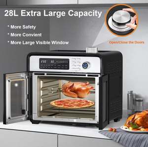 Nouvelle Conception 2024 Appareil Électroménager Grande Taille 28L Écran LED Affichage Numérique Friteuse à Air Électrique Four à Air Chaud - Product Image 5