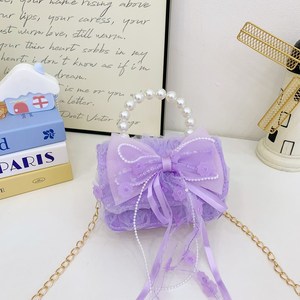 Monedero de Hombro para Niñas, Diseño de Caramelo con Perlas Florales, Directo de Fábrica - Product Image 5