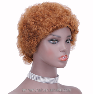 Perruque naturelle noire moelleuse Afro crépue et bouclée pour les femmes noires perruque de <span class=keywords><strong>cheveux</strong></span> européens <span class=keywords><strong>courts</strong></span> <span class=keywords><strong>cheveux</strong></span> humains Remy avec dentelle marron clair - Product Image 5