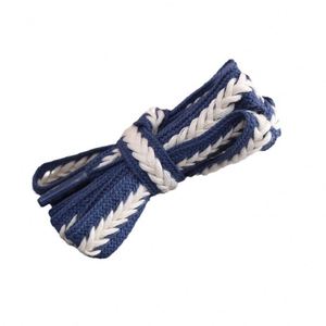 Lacets tressés en forme d'épi de blé, larges et plats, pour chaussures décontractées et baskets, noir, beige, blanc, YH XD-070, 1,5 cm, imprimés - Product Image 3