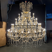 Lustre Personnalisé pour Villa, Grand Lustre en Cristal Style Européen pour Mariage et Hall d'Hôtel de Luxe