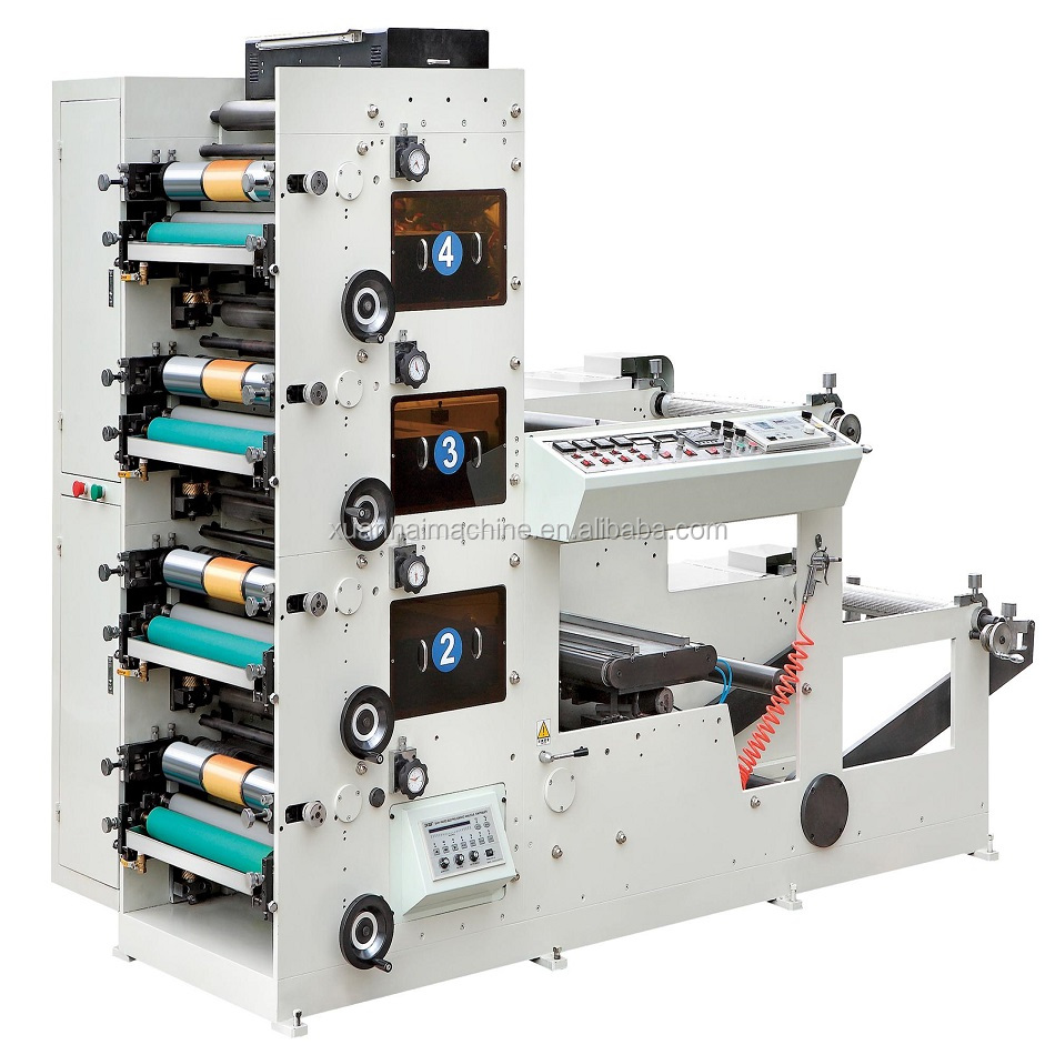 RY320 самоклеющиеся этикетки флексографской печати высечки резки перемотки машина УФ чернила печатная машина