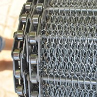 Chaîne de convoyeur à spirale articulée en acier inoxydable pour fours à biscuits, fours de durcissement des céréales et fourns de recuit industriels