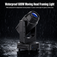 Projecteur de profil mobile étanche 600W avec CMY CTO Beam Spot Wash Gobo Prism pour éclairage de scène extérieur et événements
