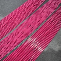 Nouveau produit : Perles synthétiques en rubis taillées rondes, facettées, sur cordon, accessoires de bijouterie haut de gamme avec perles en pierre