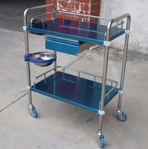 Op Maat Gemaakte Roestvrijstalen Medische Kar Kliniek Ziekenhuis <span class=keywords><strong>Trolley</strong></span> Met Wielen En Lade - Product Image 2
