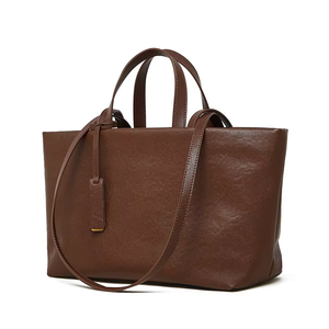 Dames draagtassen Echte oliewas koeienhuid Grote capaciteit Vintage handtas Schoudertas Crossbody Woon-werk tas - Product Image 6