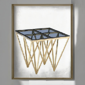Flat Packed Manufacturer High Fashion Modern Living Room Golden Rose Easy to Clean Tempered Glass <b>Coffee</b> <b>Table</b> - Product Image 3