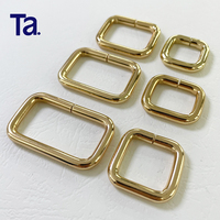 Aksesoris Tas Tangan Cincin Persegi Logam Berkualitas Tinggi TANAI Tebal 4.8mm, Ring Persegi, Gesper untuk Tas Tangan