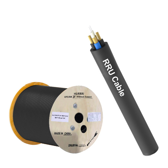 Customized 2 2 Core RRU Outdoor Armored Fiber Optic Cable Single Mode 1000m LSZH Jacket Personalized Color Communication Cables