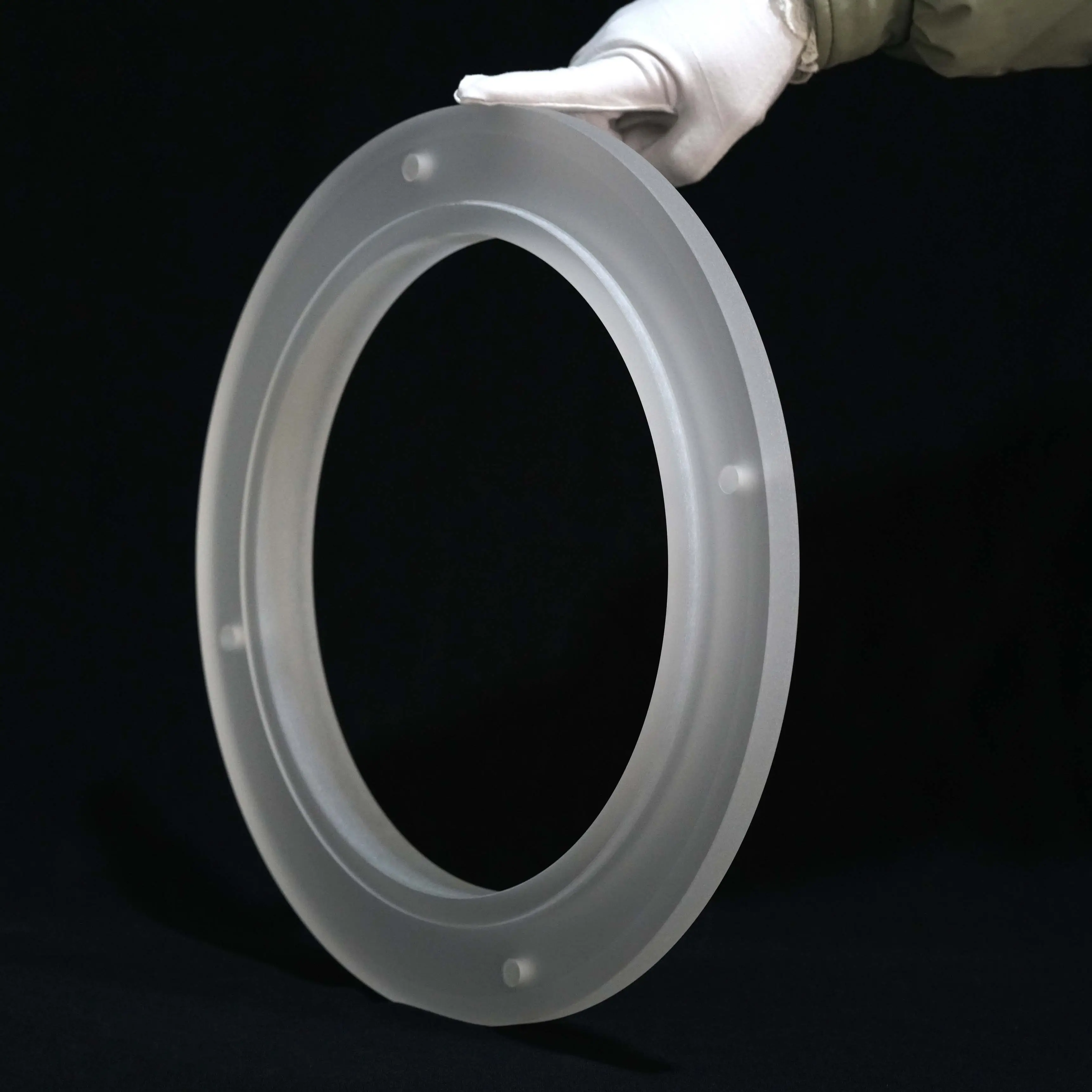 Custom quartz ring products quartz flange ground quartz ring 