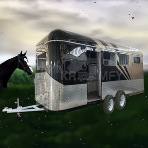 Australie Standard 2-Horse Transport Mobile Trailer Angle spécial Charge Horse Float pour Transport Efficace Horse Trailer - Product Image 1