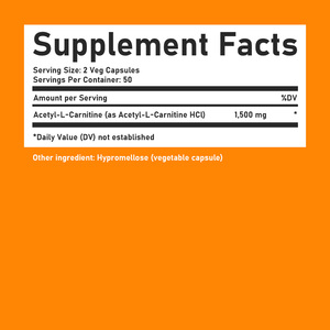 Suplemento Dietético de Alta Calidad para Apoyar la Claridad Mental, Suplemento para el Bienestar, Cápsulas de Acetil L-Carnitina, Productos para el Control de Peso - Product Image 2