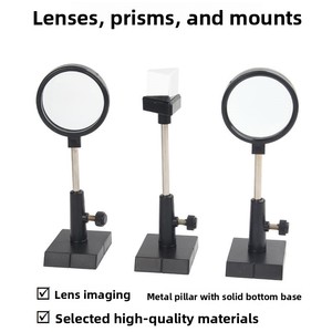 Lentilles, miroirs plats, lentilles concaves et convexes, lentilles triangulaires - Appareils expérimentaux optiques, instruments pédagogiques, matériau plastique - Product Image 2