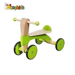 Brinquedo triciclo de madeira do bebê, brinquedo de bebê verde interessante w16a013