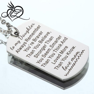 Collana con Ciondolo 'Sempre Ricordati di Me' per Figlia, Medaglietta per Cani da Parte della Mamma - Product Image 3