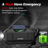 Wetter radio Notfall Handkurbel Selbst betriebene tragbare AM/FM NOAA BT Wireless-Lautsprecher Solar radio mit LED-Taschenlampe SOS